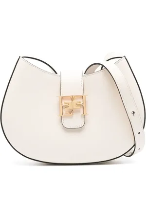 Elisabetta Franchi Medium logo-plaque leather bag