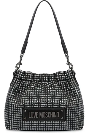Moschino Logo-plaque studded cross body bag