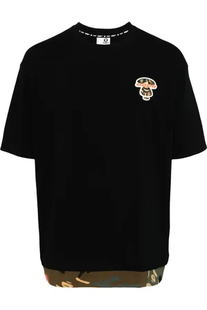 A Bathing Ape Logo-appliqué cotton T-shirt
