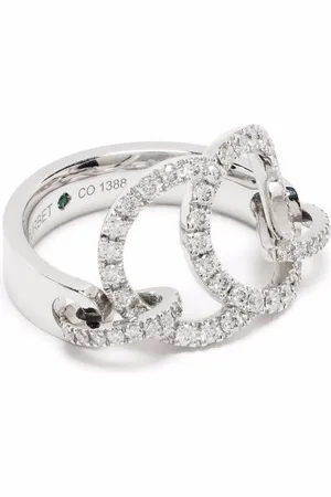 COURBET 18kt recycled white gold CELESTE pavé laboratory-grown diamond set ring