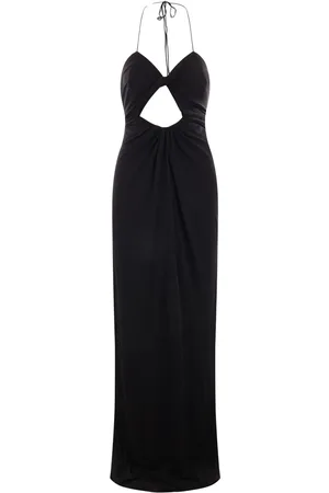 Saint Laurent Cut-out open-back maxi dress