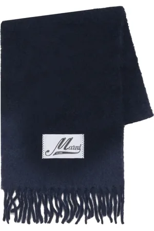 Marni Logo-appliqué alpaca scarf