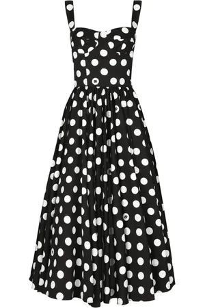 Dolce & Gabbana Polka-dot corset midi dress