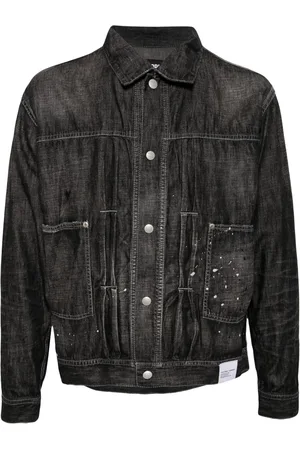 NEIGHBORHOOD Paint-splatter denim jacket