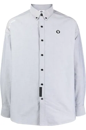 A Bathing Ape Logo-patch cotton shirt