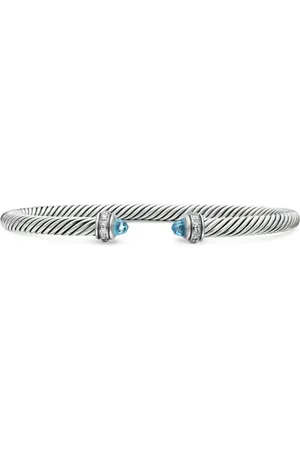 David Yurman Sterling Classic Cable diamond bracelet (4mm)