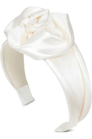 Jennifer Behr Rosalina floral-appliquéd silk headband