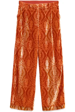 La DoubleJ Devoré-effect trousers