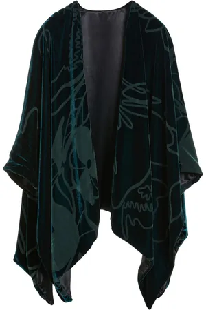 Giorgio Armani Devoré velvet cape