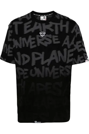 A Bathing Ape Slogan-print cotton T-shirt