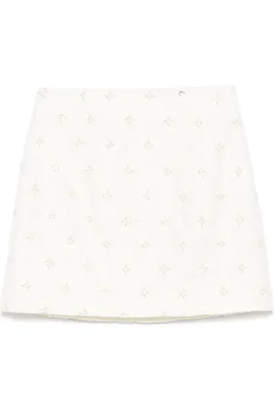 NISSA Embroidered jacquard mini skirt