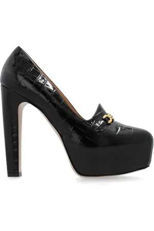 Tom Ford 135mm Whitney shiny croc-embossed leather platform pumps