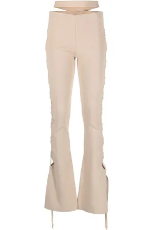 ANDREADAMO Cut-out detail bootcut trousers