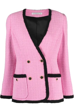 Alessandra Rich Contrast-trim bouclé tweed jacket