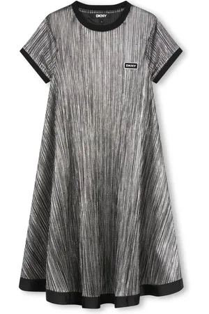 DKNY Plissé-effect dress