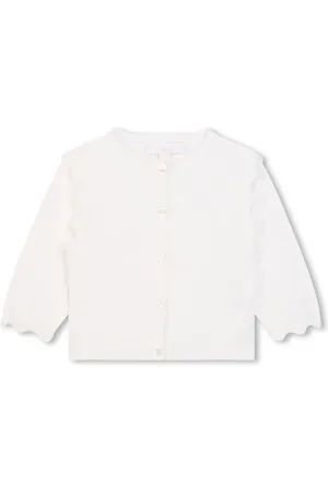 Chloé Scallop-edge round-neck cardigan