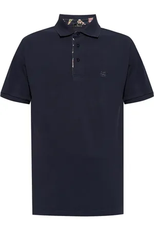 Etro Logo-embroidered cotton polo shirt