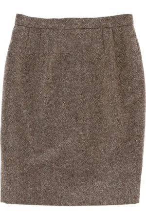 VALENTINO GARAVANI 1980s mélange wool skirt