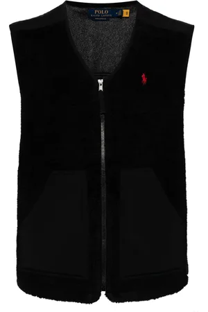 Ralph Lauren Logo-embroidered faux-shearling gilet
