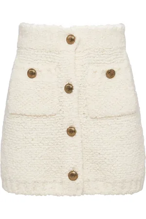 Prada Button-up bouclé mini skirt