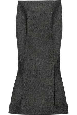 Prada Mouliné-wool midi skirt