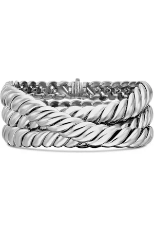 David Yurman Sterling Sculpted Cable Triple Wrap bracelet (8.5mm)