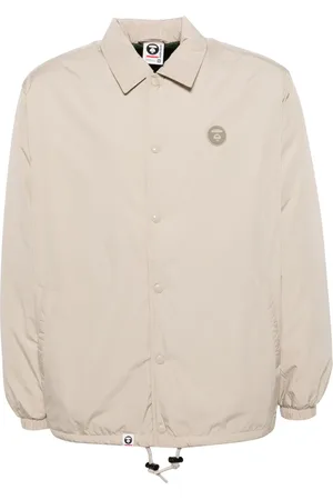 A Bathing Ape Logo-patch shirt jacket