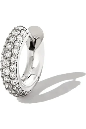 SPINELLI KILCOLLIN 18kt yellow pavé set huggie hoop earring