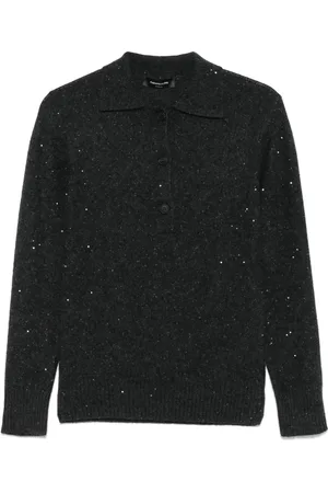 Fabiana Filippi Sequin-embellished polo sweater