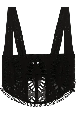 CHARO RUIZ IBIZA Güik broderie-anglaise crop top