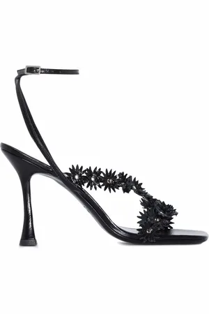 By Far Poppy floral-appliqué 95mm sandals