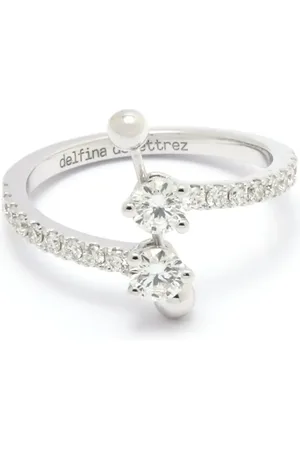 DELFINA DELETTREZ 18kt white gold Two In One Contrariè diamond ring