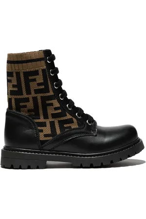 Fendi FF-motif panelled ankle boots