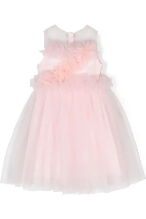 PATACHOU Floral-appliqué tulle dress