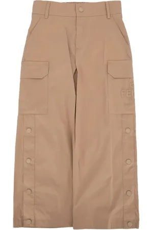 Fendi Logo-embroidered cargo trousers