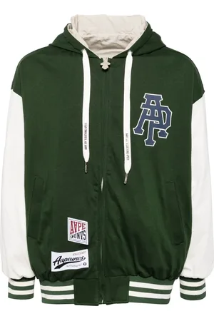 A Bathing Ape Logo-appliqué bomber jacket