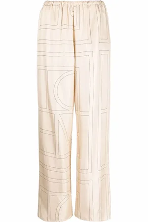 Totême Monogram silk pyjama trousers