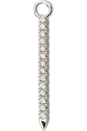 Maria Tash 18kt white gold Eternity Bar sapphire and diamond charm