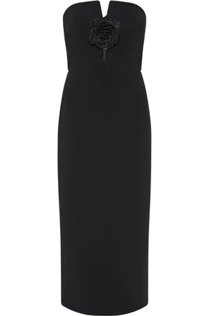 Rebecca Vallance Aubree floral-appliqu?? midi dress