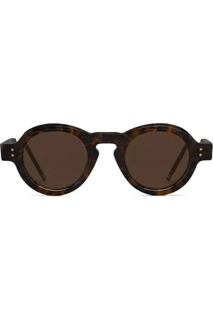 Thom Browne Tortoiseshell round-frame sunglasses