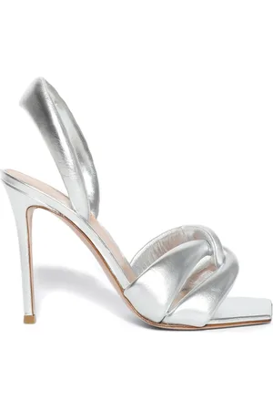 Gianvito Rossi 100mm metallic leather sandals