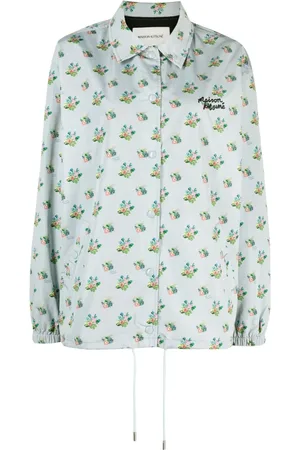 Maison Kitsuné Floral-print press-stud jacket