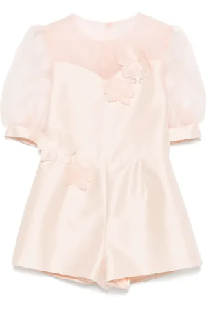 Elisabetta Franchi Floral-appliqu?? playsuit