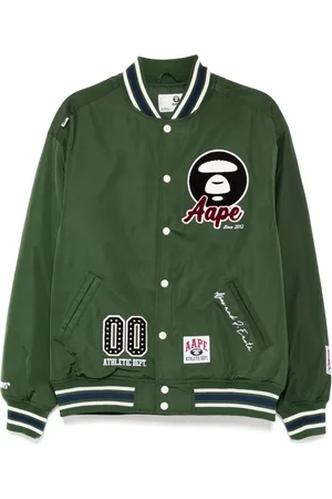 A Bathing Ape Moonface-logo bomber jacket
