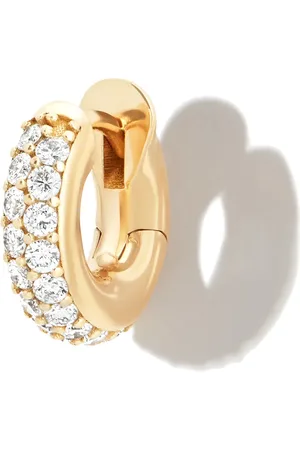 SPINELLI KILCOLLIN 18kt yellow pavé set diamond huggie hoop earring