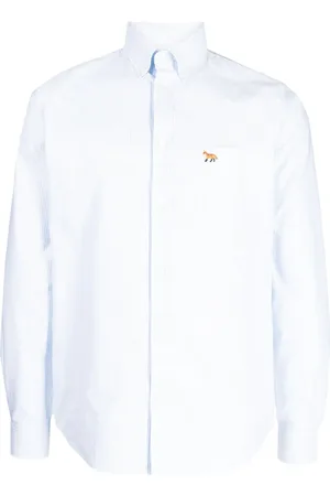 Maison Kitsuné Embroidered-fox cotton shirt