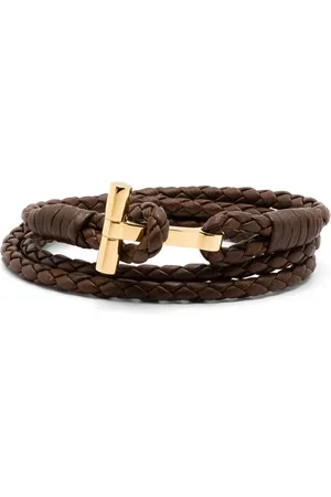 Tom Ford Braided-band leather bracelet