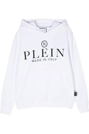 Philipp Plein Logo-appliqué cotton hoodie