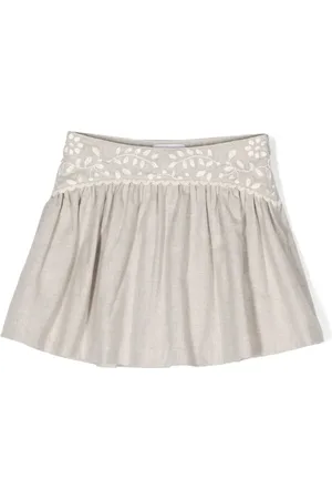 Chloé Embroidered cotton skirt