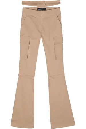 ANDREADAMO Detachable-panels flared cargo trousers
